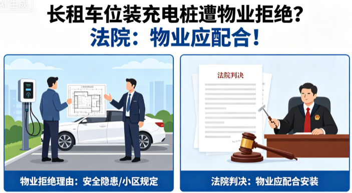 长租车位想装充电桩遭物业拒绝？法院：物业应配合！