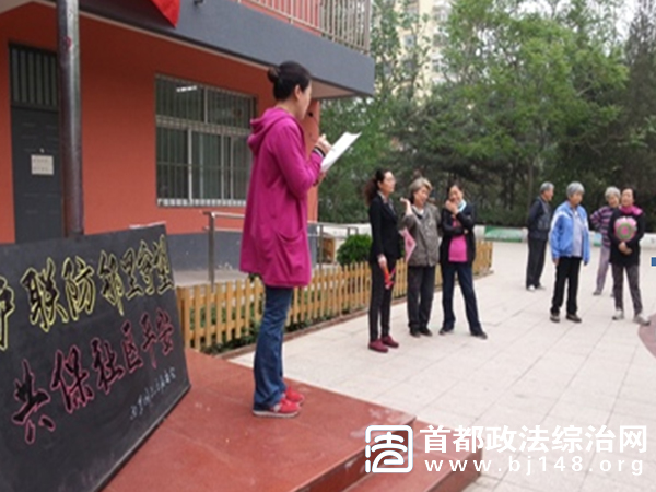 丰台区西罗园街道开展群防群治活动