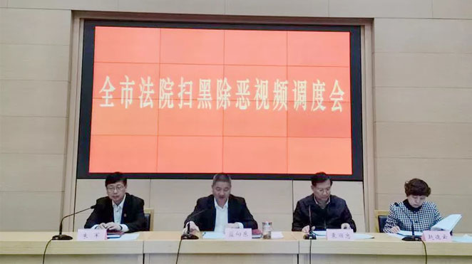 北京高院召开全市法院扫黑除恶视频调度会